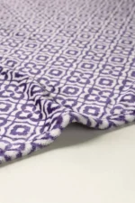 Cozy Purple Tile Fleece Throw - Image 3