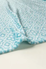 Cozy Turquoise Tile Fleece Throw - Image 3